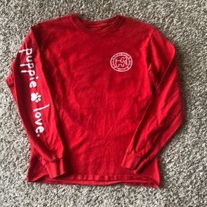 Puppie Love long sleeved shirt size S